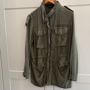 Buffalo David Bitton Olive Field Jacket with Multiple Pockets